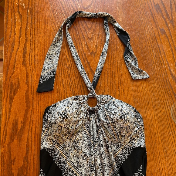 St Tropez Printed Halter Maxi‎ Dress Women's size 4 - Picture 4 of 7